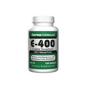  Jarrow E Acetate 400 IU (Oil), 100 gels (Pack of 2 