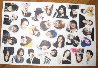 KPOP Singer Collection 5 sheets of Stickers snsd b2st  