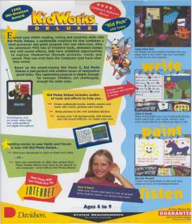KidWorks Deluxe PC MAC CD writing & reading story maker  