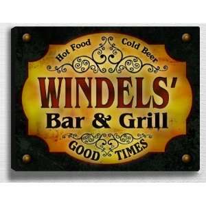  Windelss Bar & Grill 14 x 11 Collectible Stretched 