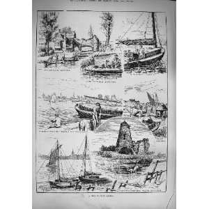    1884 East Anglia Benedicts Abbey Boats Acle Bridge