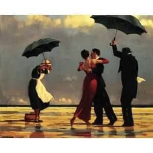 Jack Vettriano: 34W by 27H : The Singing Butler CANVAS Edge #1: 3/4 