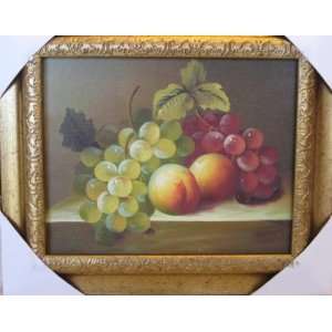  8x10 Oil Painting    Still Life   Grapes & Peaches 