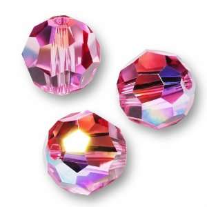   10 Round 6mm (5000) Swarovski Crystal Beads ROSE AB.: Home & Kitchen