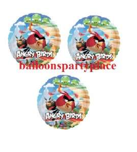 ANGRY BIRDS GAME PARTY supplies balloons 18 inch mylar decorations 