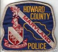 Howard County Maryland Police Shoulder Patch VERY RARE  