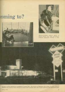 Town Journal Magazine Motels Rube Goldberg Tobacco 1954  