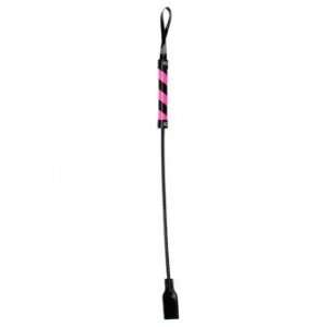  Ouch, PVC Cube Crop Black with Pink Stripe and Black 
