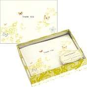Product Image. Title George Stanley Butterflies Thank You Boxed Note 