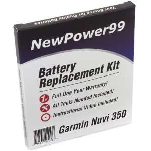  Garmin Nuvi 350 Battery Replacement Kit with Installation 
