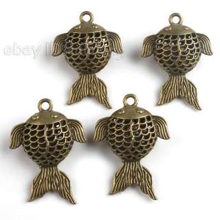 35x Wholesale Bronze Fish Charms Pendant 51x37mm 140701  