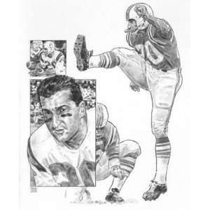  Gino Cappelletti New England Patriots 16x20 Lithograph 