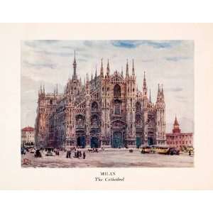 1911 Print Milan Italy Cathedral Duomo William Wiehe Collins Religion 