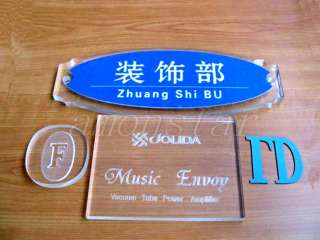   plates signs construction models instrument panels wooden products etc