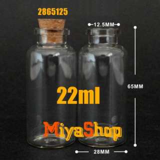 10 1000pcs Clear Glass Bottle Vial Cork 22ml 2865125  