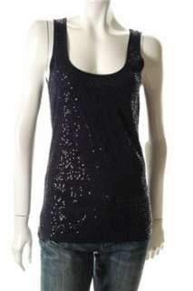 DKNY NEW Purple Sequined Tank Top Misses L  