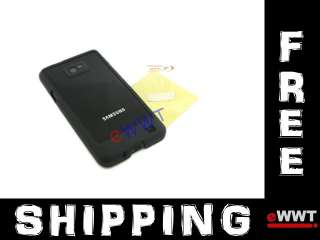 FREE SHIP for Samsung i9100 Galaxy S2 Black Rubber Side Bumper Case 