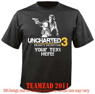 Uncharted 3 Drakes Deception Personalised Playstation Gamer MW3 PS3 T 