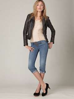 NEW! FREE PEOPLE Lace Up Crop JEANS 26 27 28 30 31 $198  