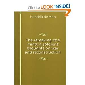   soldiers thoughts on war and reconstruction Hendrik de Man Books