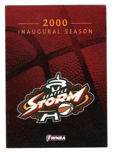 SEATTLE STORM 2000 POCKET SCHEDULE INAGURAL SEASON WNBA  