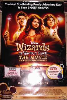 WIZARDS OF WAVERLY PLACE   DVD promo poster, 27x40, NM   