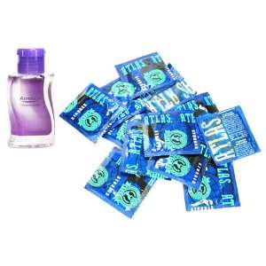 Atlas Premium Latex Condoms Lubricated Studded 24 condoms Astroglide 2 