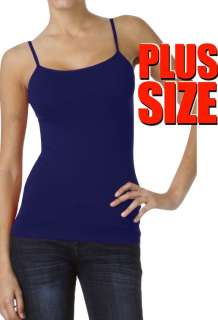 Navy Blue Camisole Tank Top Camice Tee Shirt Plus Size  