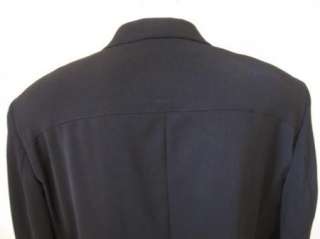 Mens Officer Gentleman Black Zippered BLAZER Classic Sport Coat Jacket 