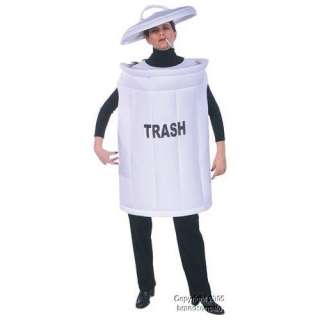  Adult White Trash Can Costume (Size:Standard): Clothing