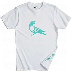   : Calle Mens Pigeonazzo T Shirts White/Teal/Medium: Sports & Outdoors