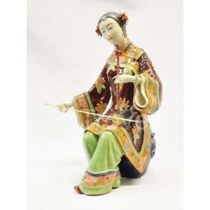  Ceramic Shanghai Lady Figurine Statue