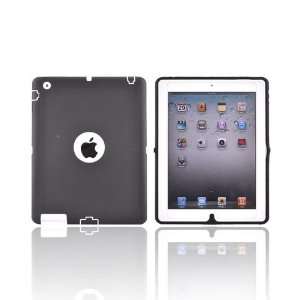  White Black Silicone Over Hard Plastic Case Cover For Apple iPad 