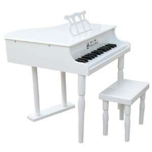  30 Key Classic Baby Grand Piano in White Toys & Games