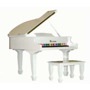   Dexton Concert Grand Child Piano 30 Keys, White or Black: Toys & Games