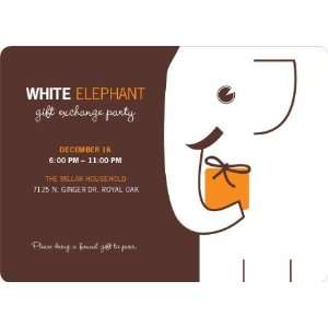  White Elephant on Tiny Prints for White Elephant Parties 