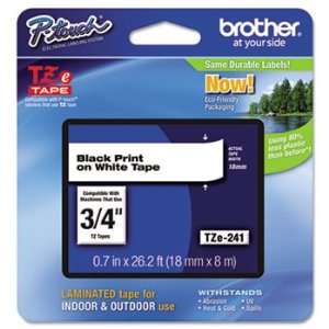  BROTHER P TOUCH BLACK, WHITE 3/4 TZE241: Office Products