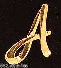 LADIES GOLDTONE INITIAL BROOCH LETTER G 1.75 1980s NEW  