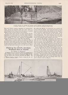 1916 Article AT&SF Santa Fe Railway Bridge Washed Out Near Olive CA 