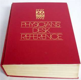 1992 Physicians Desk Reference ~ PDR ~ 46th Edition  
