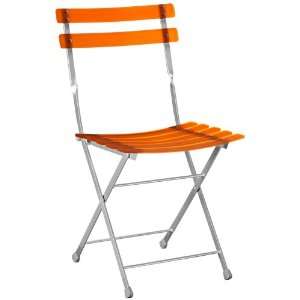  Set of Four Cannes Orange Folding Chairs