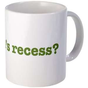 Whens Recess? Funny Mug by CafePress:  Kitchen & Dining