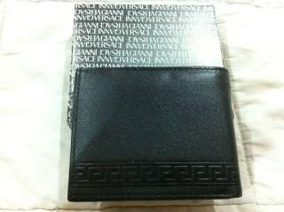 Brand New Versace Black Leather Wallet Mens  
