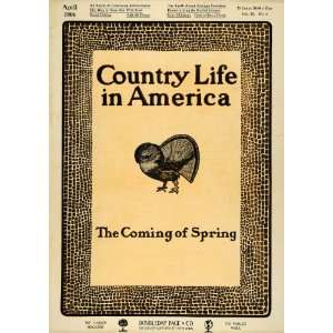 1906 Cover April Country Life America Spring Turkey 
