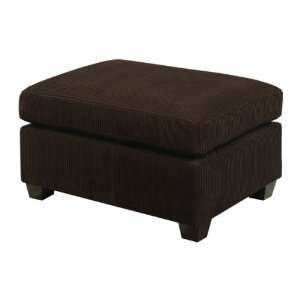  cocktail ottoman in Chocolate Corduroy Fabric: Home 