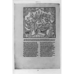  Medieval monks reading,writing,advertisement in WIllim of 