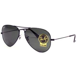 NEW Ray Ban Sunglasses Aviator Black 55mm RB 3025 W3235  