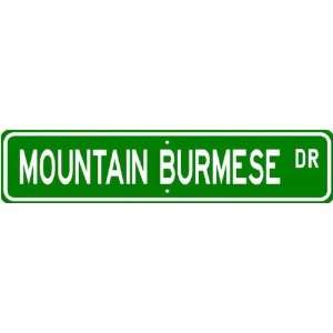 Mountain Burmese STREET SIGN ~ High Quality Aluminum ~ Dog 
