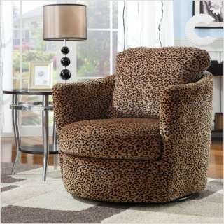 Wildon Home San Augustine Leopard Print Swivel Chair 900195 