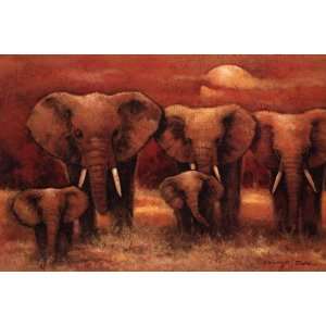 Bull Elephants by Kanayo Ede 36x24